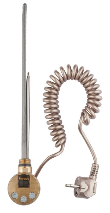 Полотенцесушитель электрический 40x60 Триада 1 плюс латунь Secado арт. 4603777461232