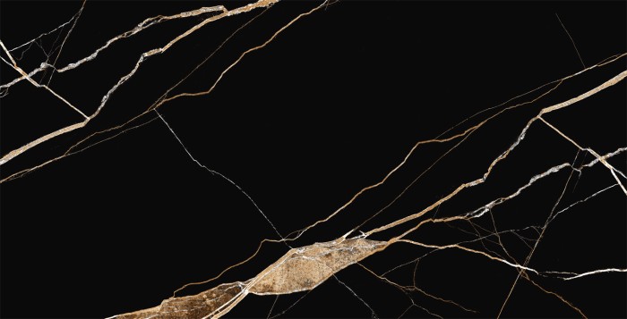 Керамогранит 60x120 VOLCANO BLACK High Glossy Azario арт. E3110821120HG