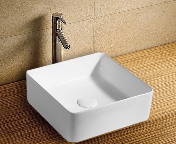 Раковина 34,5х34х12, накладная, белая, Azario - AZ-41314