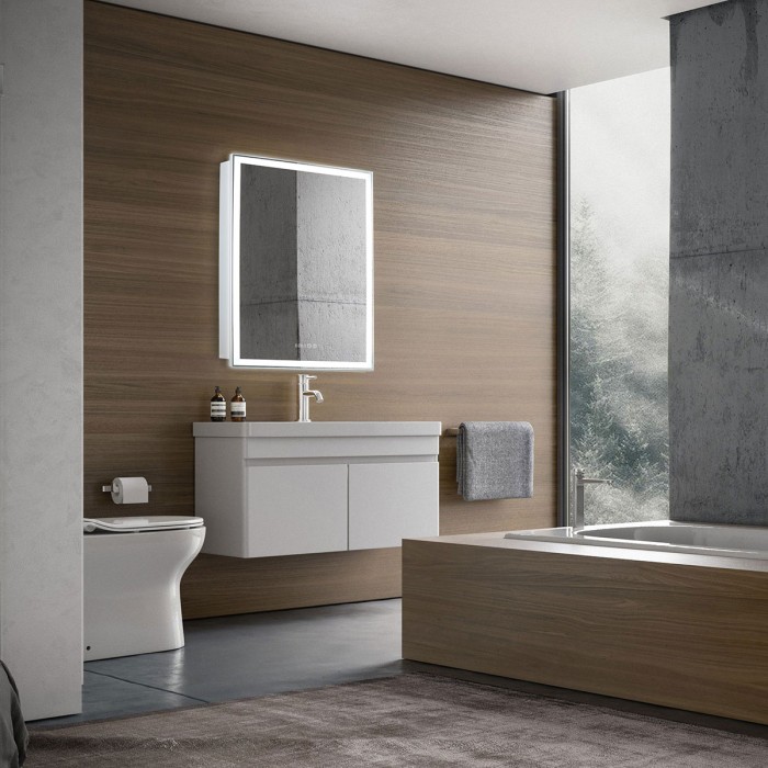 Зеркало-шкаф 60, Azario Киото - LED-00002358