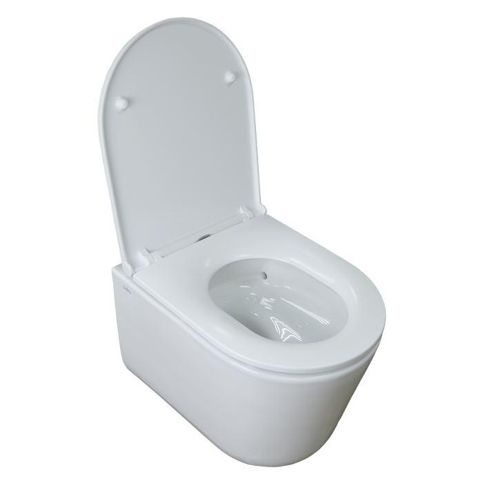 Готовый комплект: Инсталляция, унитаз подвесной Creo Ceramique LYon 2.0 с системой смыва Tornado в комплекте с быстросъемным сиденьем микролифт Azario - AZ-8010-1000+LY1100R