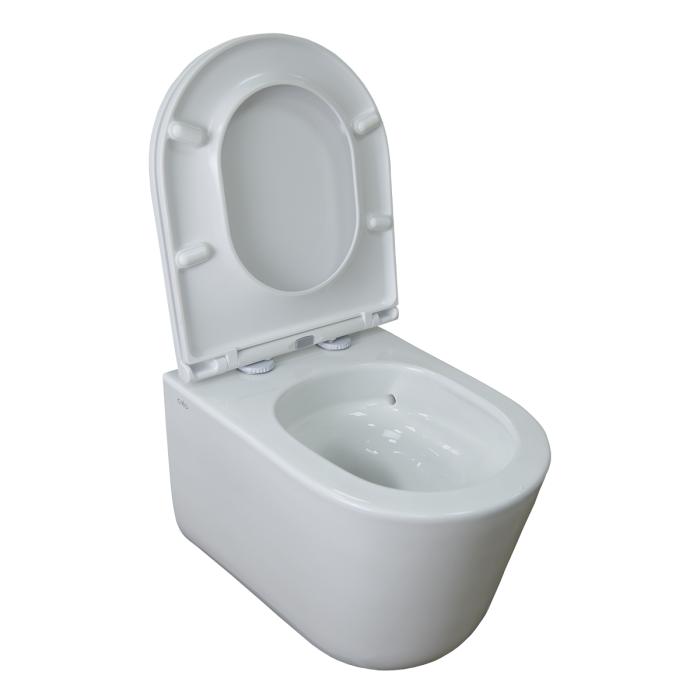 Готовый комплект: Инсталляция, унитаз подвесной Creo Ceramique LYon 2.0 с системой смыва Tornado в комплекте с быстросъемным сиденьем микролифт Azario - AZ-8010-1000+LY1100R