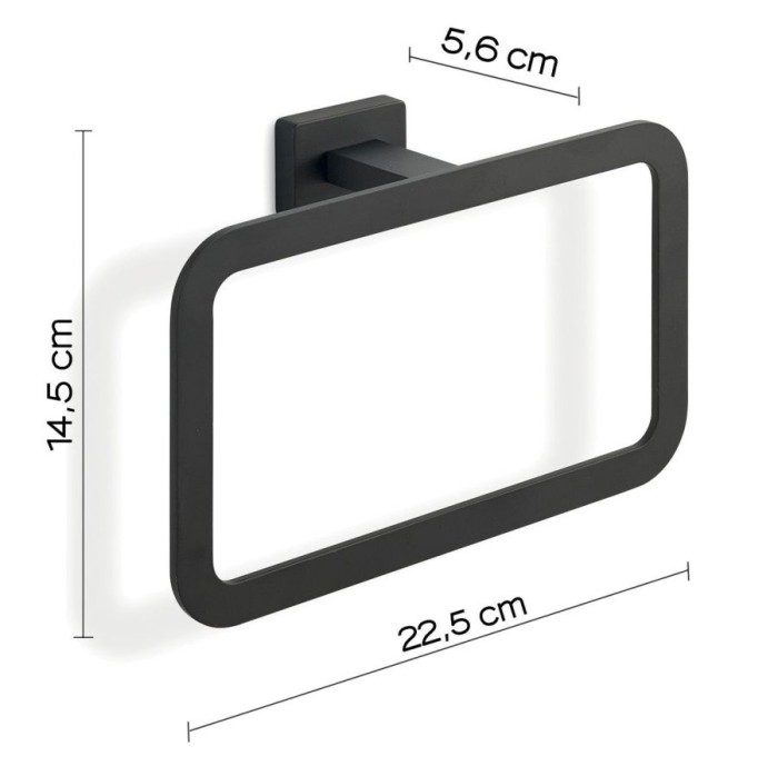 Полотенцедержатель - кольцо Atena Gedy, 4470(14) цвет: черный