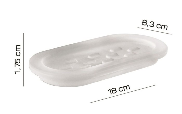 Стеклянная мыльница для полотенцедержателя А147 Azzorre Gedy, A151 цвет: хром