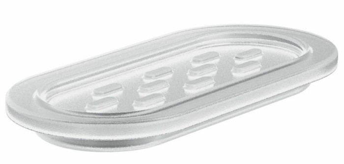 Стеклянная мыльница для полотенцедержателя А147 Azzorre Gedy, A151 цвет: хром