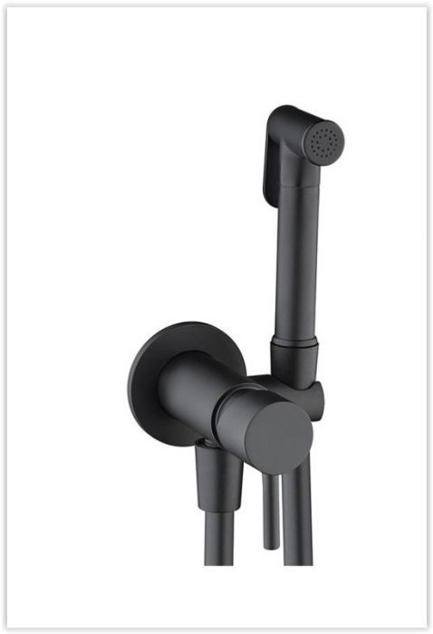 Гигиенический душ со смесителем, Giulini Shut off, черный матовый арт. SH23NO