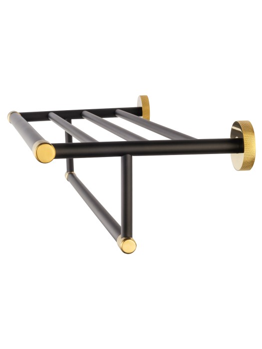 Полотенцедержатель с полкой, Wonzon & Woghand Majestic, WW-9281 цвет: черный