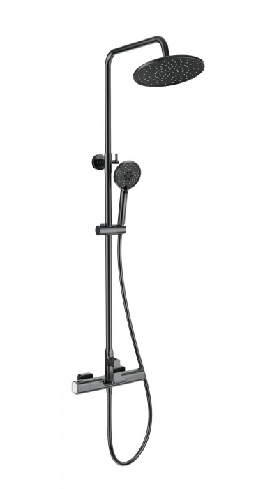 Душевая система с термостатом, Wonzon &amp; Woghand, WW-C3017-A-BGG цвет: графит