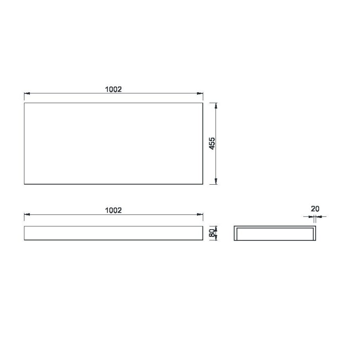 Столешница прямая 100см, Boheme Flat - 869-100