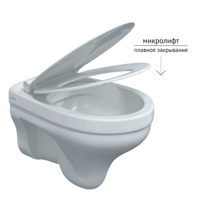 Унитаз с инсталляцией NOVUM кнопка O2 матовый хром, унитаз ALBIT S, сиденье Top Slim SO, Berges арт. 043317