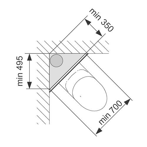 Комплект для крепления модуля в углу, base TECE арт. 9380003