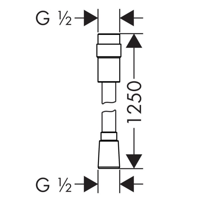 Душевой шланг 125см с регулировкой напора воды Isiflex Hansgrohe, хром арт. 28249000