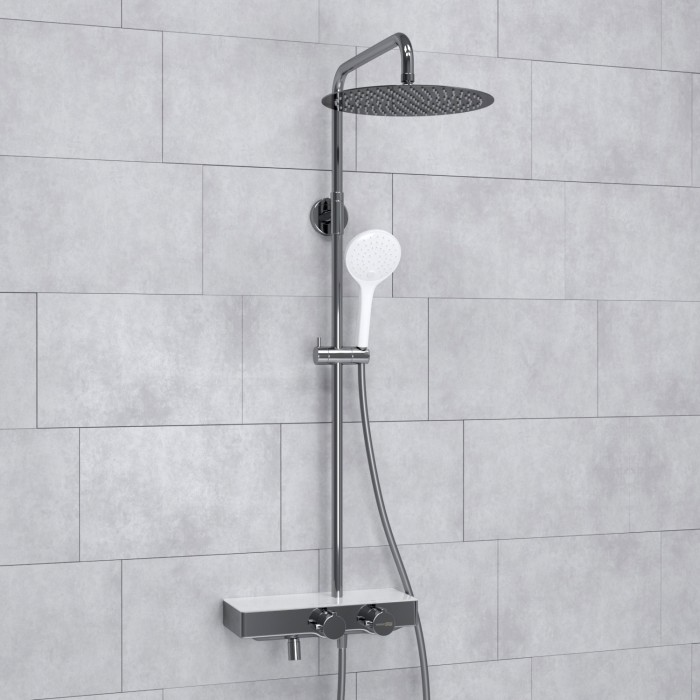 Душевая система с термостатическим смесителем WasserKRAFT арт. A113.116.155.CH Thermo