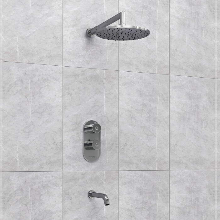 Встраиваемый комплект для ванны с изливом и верхней душевой насадкой Berkel 4800 WasserKRAFT арт. A15030 Thermo