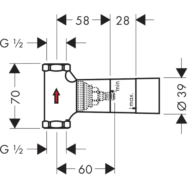 Запорный вентиль, шпиндельная, Hansgrohe, арт. 15973180