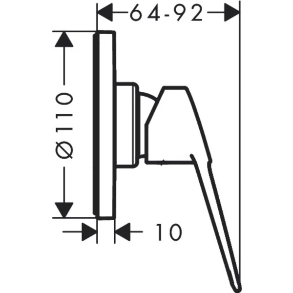 Смеситель для душа скрытого монтажа, Hansgrohe Novus Loop, хром арт. 71361000