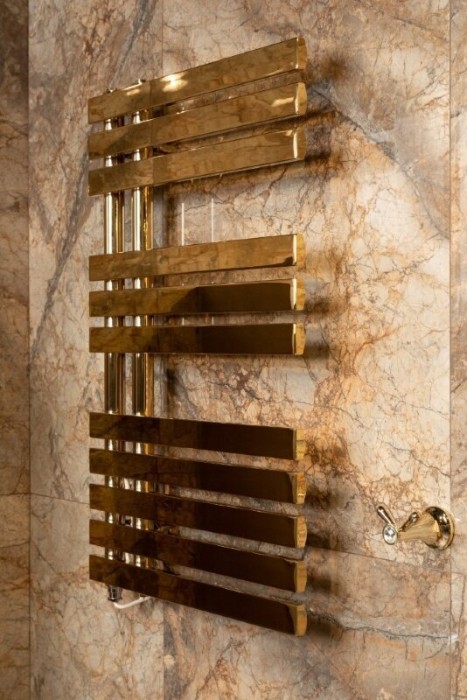 Полотенцесушитель электрический форма прямоугольная 50x80см, золото, Venturo Boheme 721-G