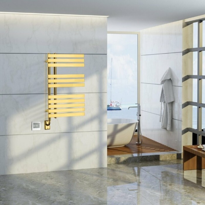Полотенцесушитель электрический форма прямоугольная 50x80см, золото, Venturo Boheme 721-G
