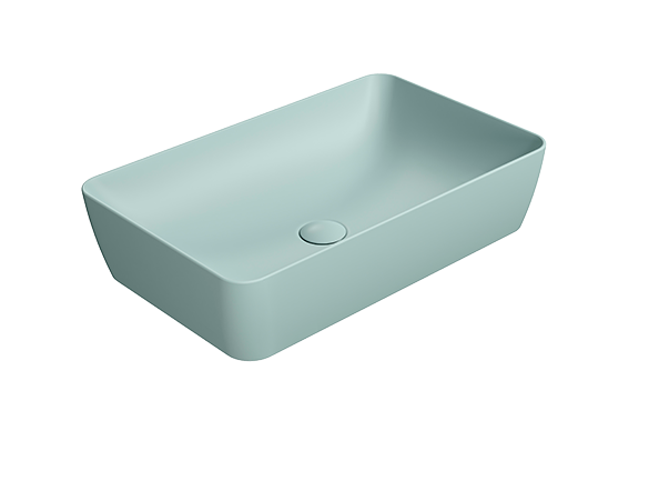 Раковина накладная 60х38х14 см, цвет ghiaccio, санфарфор, Color-elements GSI арт. 903615