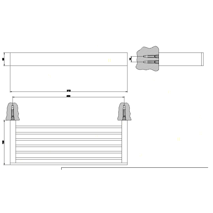 Полочка 30см, подвесная, Gessi Rettangolo, хром арт. 20947#031