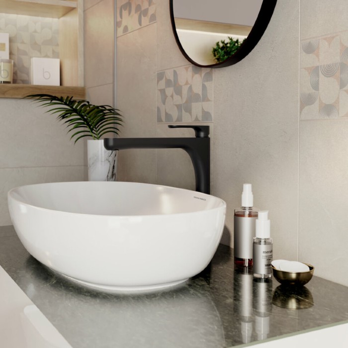 Раковина накладная 60x38см, Plaza Kerama Marazzi, белый - PLR.wb.60