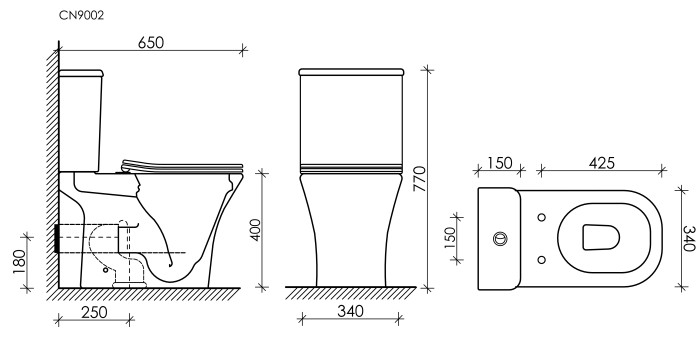 Унитаз компакт Ceramicanova Alfa, белый арт. CN9002