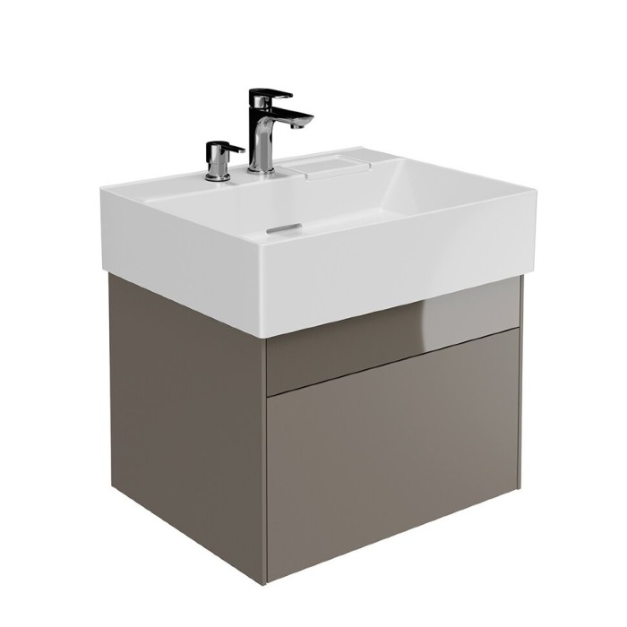 Тумба подвесная 2 ящика 60 см, Logica Kerama Marazzi, бежевый - LOG.60.2\SAN
