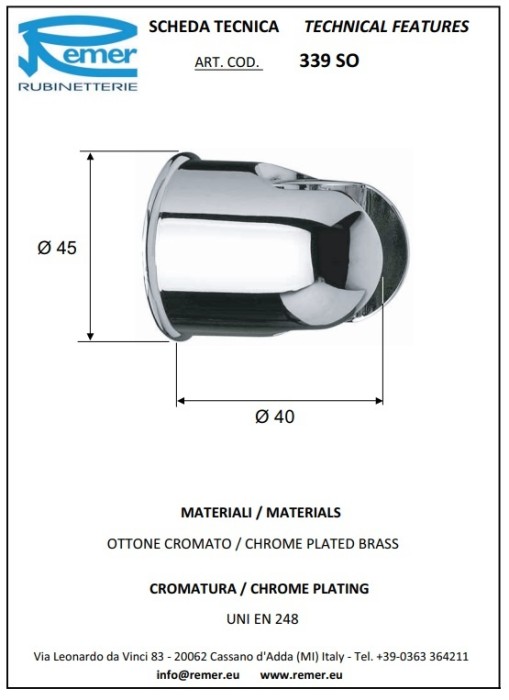 Держатель ручного душа черный глянцевый, Remer, внешнего монтажа 339SOCFP
