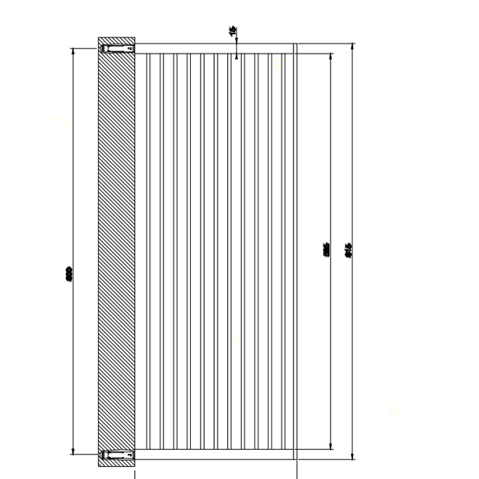 Полочка 60см широкая, подвесная, Gessi Rettangolo, хром арт. 20950#031