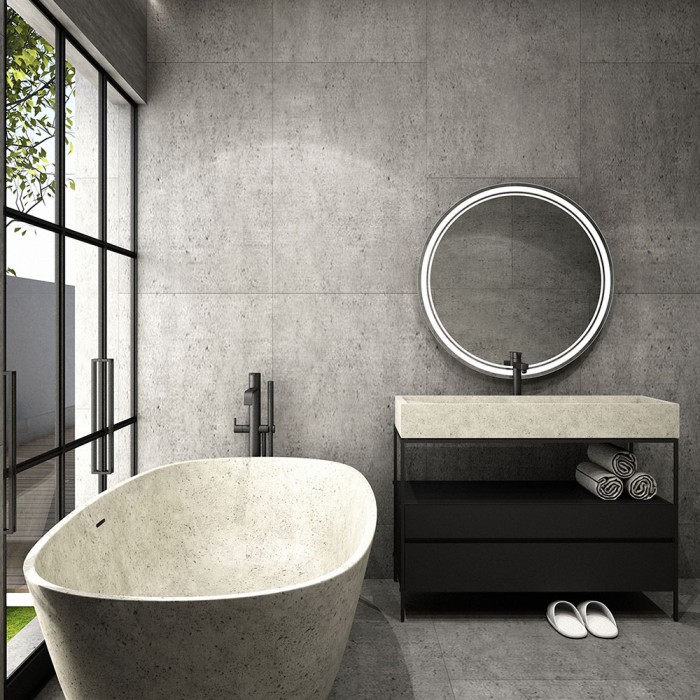 Зеркало D770 сенсорный выключатель, c подсветкой и диммером, Azario Incanto - LED-00002526