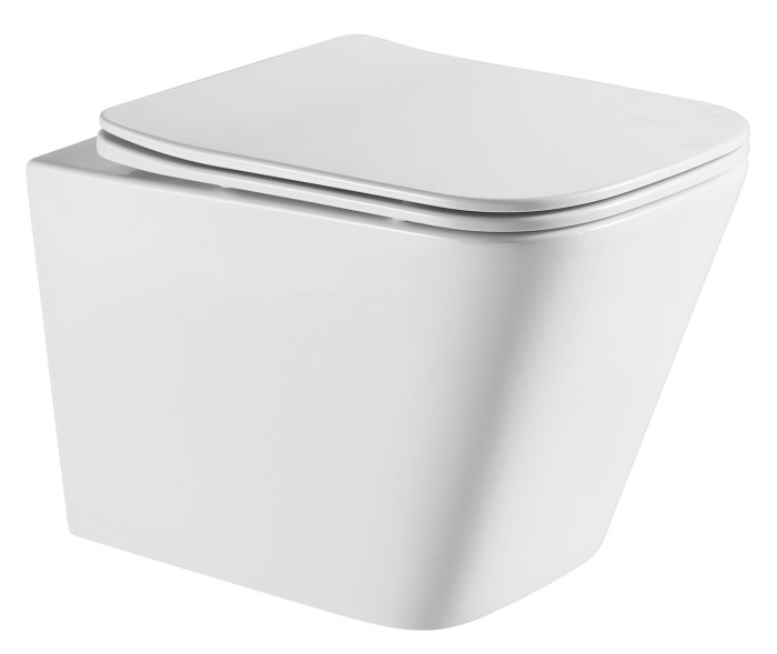 Готовый комплект инсталляция + унитаз Teramo безободковый, с сиденьем микролифт, белый  Azario - AZ-8010-1000+AZ-0052-UQ