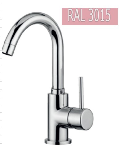 Смеситель для раковины c поворотным изливом, без донного клапана, Giulini Futuro, RAL3015 glossy арт. 6585/SCCCRAL3015
