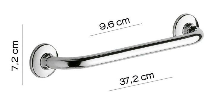 Поручень прямой, длина 37,2 см Gedy, 2721/37(13) цвет: хром