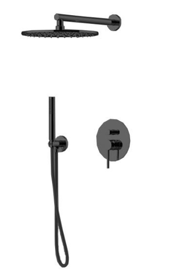 Душевая система Gattoni Circle Two/ONE цвет: черный матовый арт.9190/PDNO
