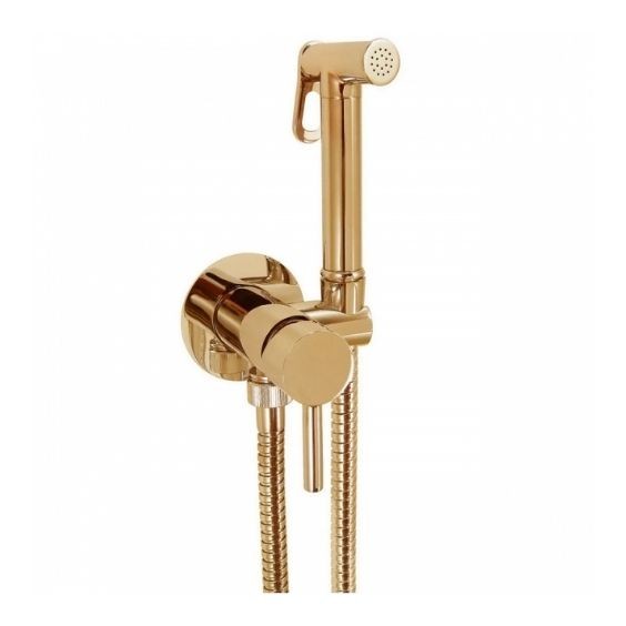 Гигиенический душ со смесителем, Giulini Shut off, золото арт. SH23O