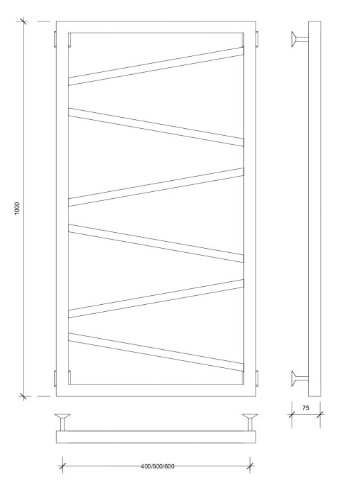 Полотенцесушитель водяной 100x50 Мирано (черный) Secado арт. 4603777441425