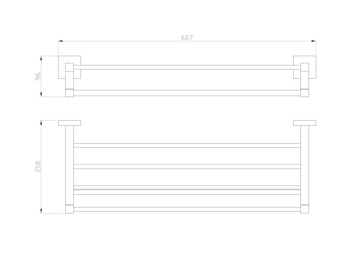 Полотенцедержатель с полкой, Wonzon & Woghand Polo, WW-8981-BN цвет: никель