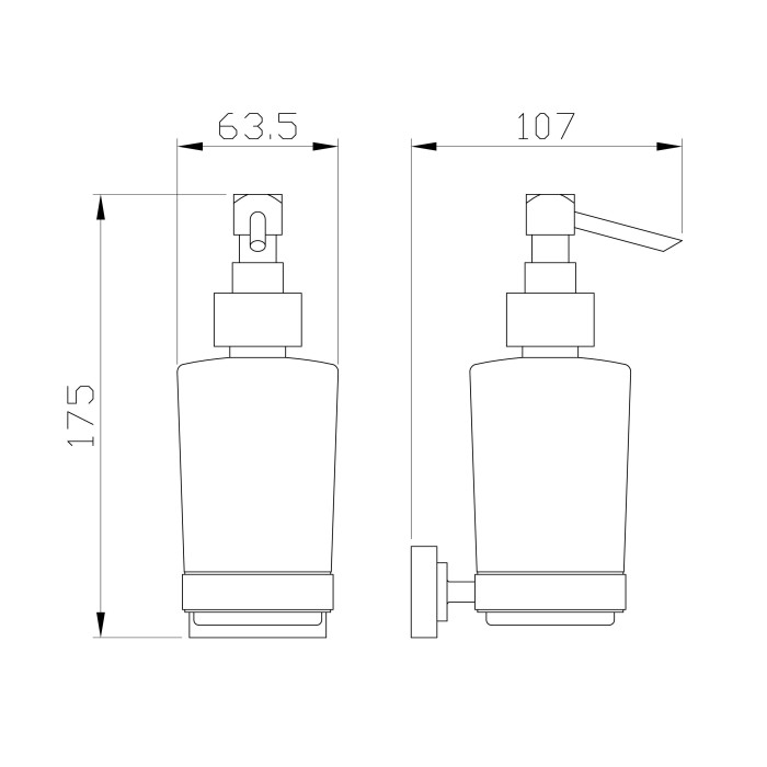 Дозатор мыла, Wonzon & Woghand Flat, WW-9733 цвет: хром