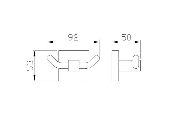 Двойной крючок для ванной, Wonzon & Woghand Polo, WW-8925-BN цвет: никель