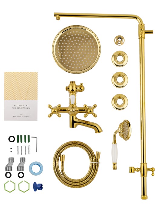 Душевая система, Wonzon & Woghand Retro, WW-88739020-PG цвет: золото