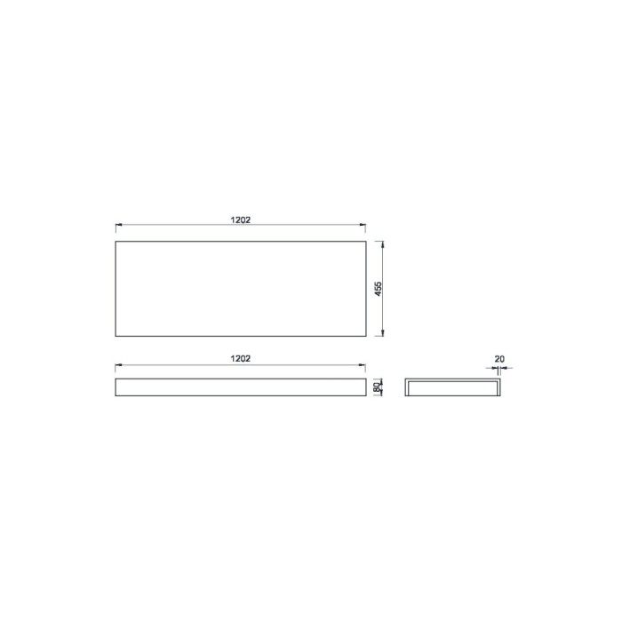 Столешница прямая 120см, Boheme Flat - 869-120