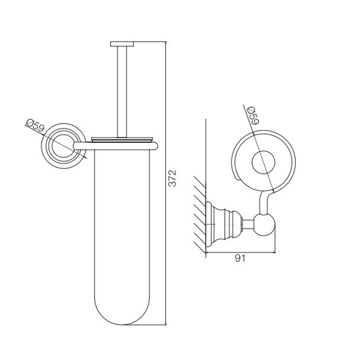 Fima Carlo Frattini Ёршик, подвесной, Victory, F6066/1CR цвет: хром