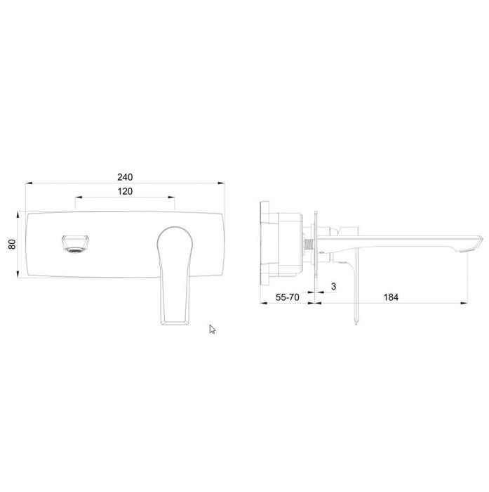 Смеситель для раковины встраиваемый, Wonzon & Woghand Brilliant, WW-88869079-BG цвет: золото