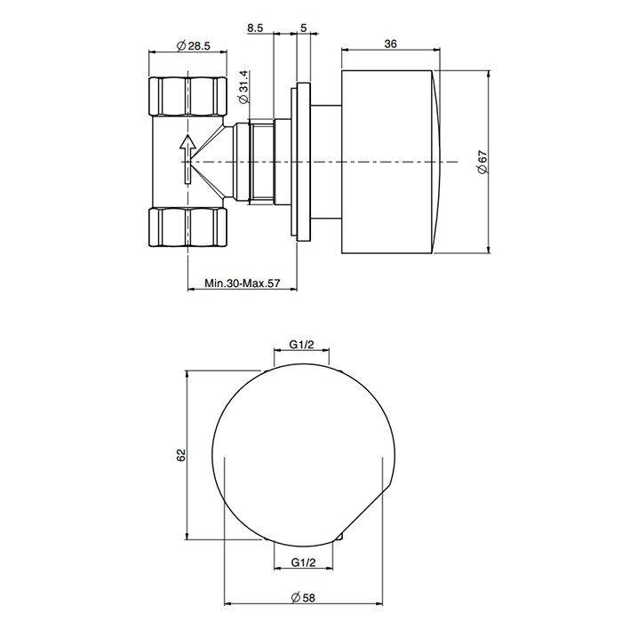Fima Carlo Frattini Запорный вентиль 1/2", So, F3183/1OR цвет: золото