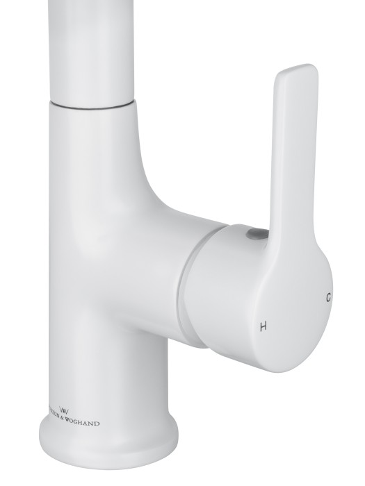 Смеситель для раковины с выдвижным изливом, Wonzon & Woghand, WW-FE01L212-MW цвет: белый