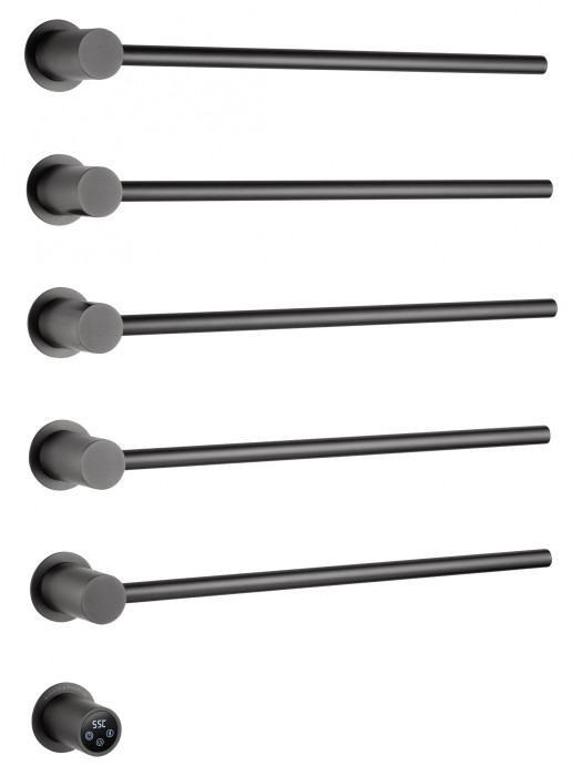 Полотенцесушитель электрический встраиваемый, Wonzon &amp; Woghand Hamburg, WW-AL315-GM цвет: графит