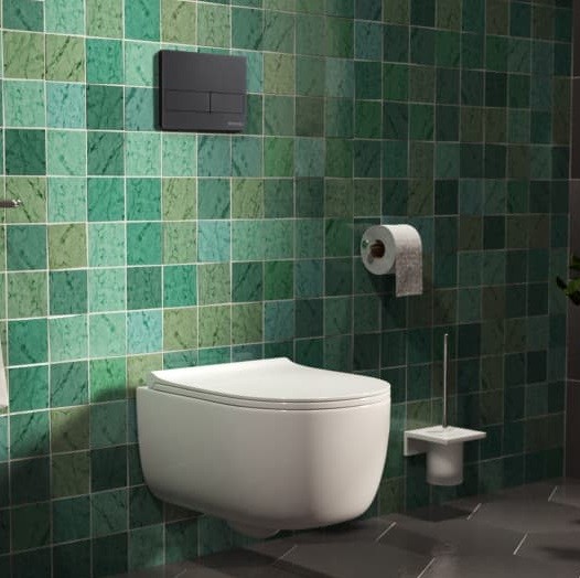 Комплект унитаза EGO Rimless с инсталляцией NOVUM525, кнопка L5 черная, сиденье Toma Slim SO, Berges арт. 047215