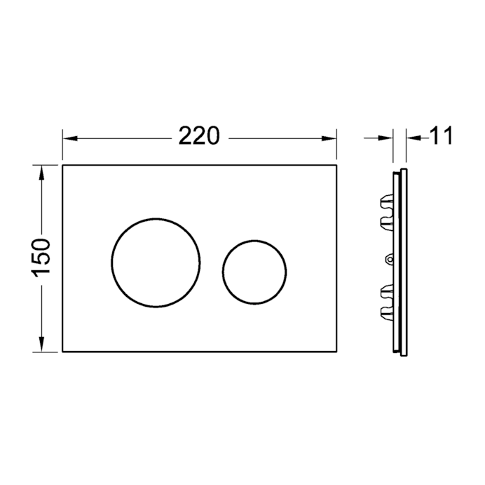 Лицевая панель, стекло, черный, loop TECE арт. 9240674