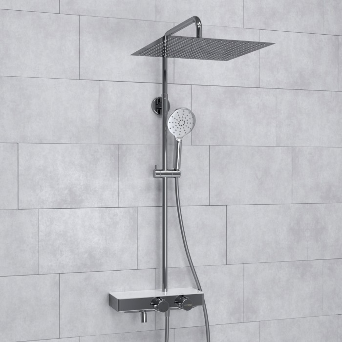 Душевая система с термостатическим смесителем WasserKRAFT арт. A113.119.127.CH Thermo