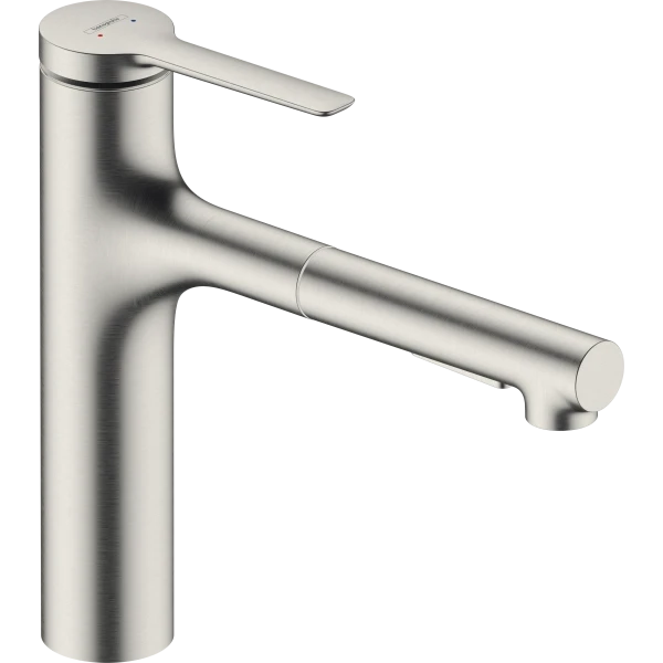 Смеситель для кухни, с вытяжным душем, Hansgrohe Zesis M33, нержавеющая сталь арт. 74801800